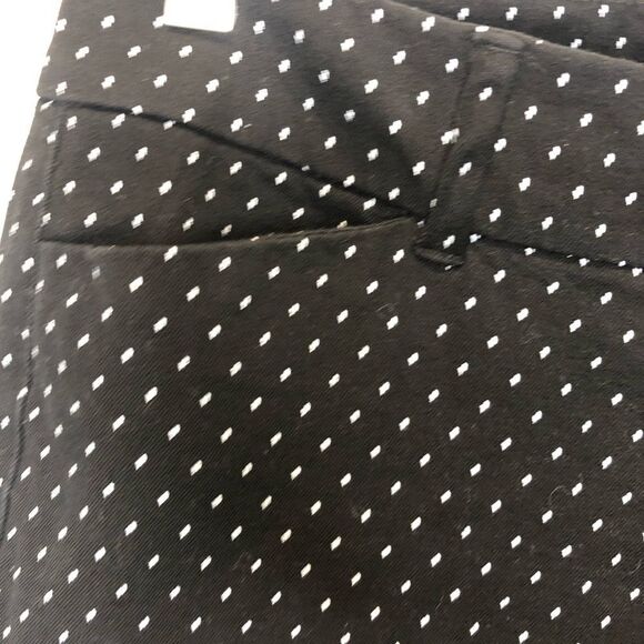 Old Navy black with white polka dot mid rise pants slacks, size 4 regular - Picture 4 of 11
